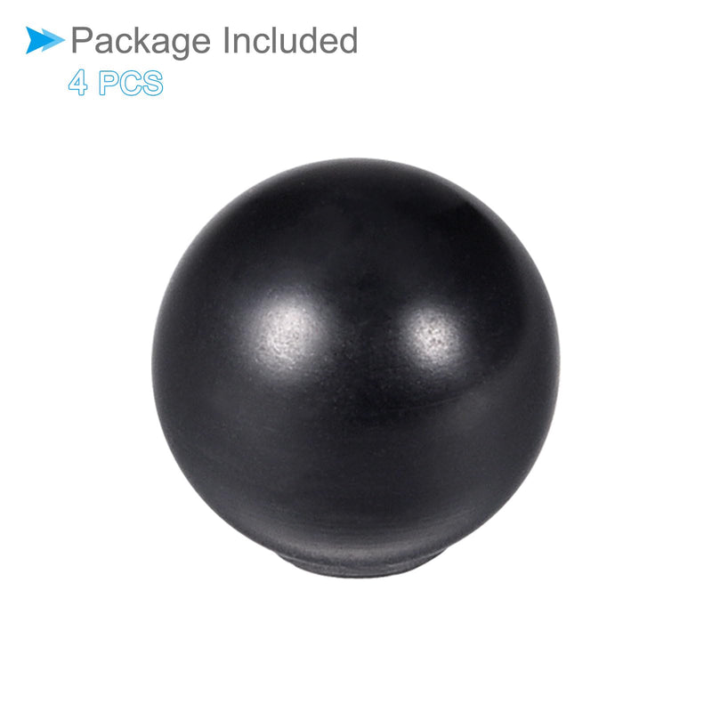Thermoset Ball Knobs, M5 Female Thread 16mm Diameter, Plastic Metric Hand Screw Grip Black - (Applications: for Lathe Machinery Lever Handle), 4-Pieces M5 x 16mm