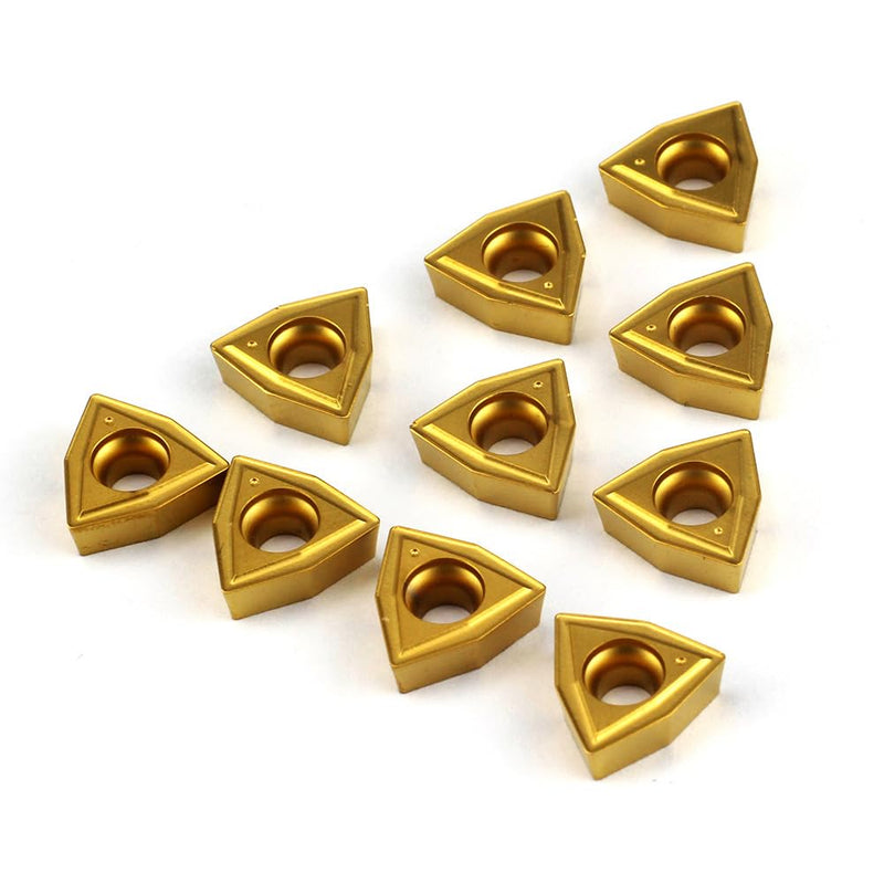OSCARBIDE WCMT050304(WCMT2.52) Carbide Turning Inserts,WCMT Inserts CNC Lathe Insert for Indexable Lathe Turning Tool Holder Insert Replacement,10 pcs/Pack