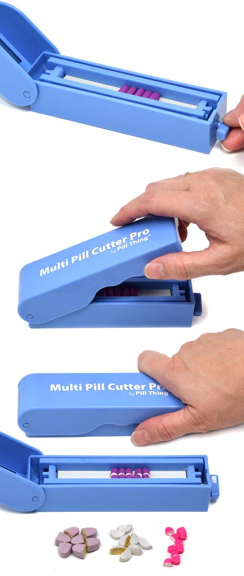 Multi Pill Cutter Pro - Large Pill Splitter Cuts Multiple Pills Easily, Cleanly & Precisely - Unconditionally Guaranteed