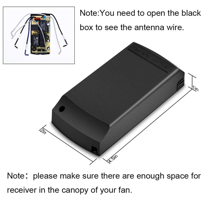 Ceiling Fan Remote Control Kit, Timing Wireless Remote Control