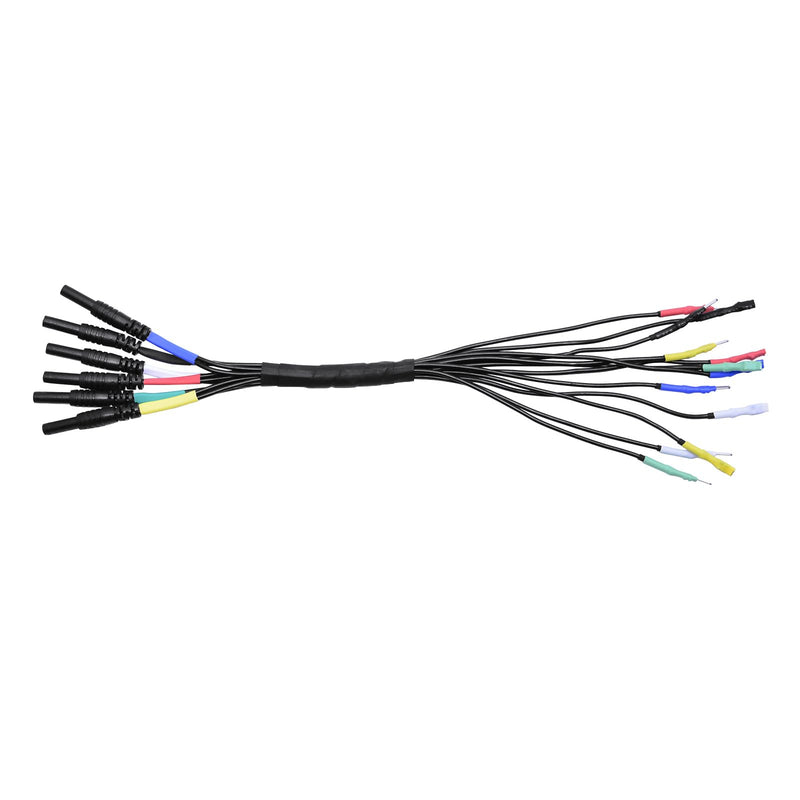 HT306 4 Connectors Sizes Universal Breakout Leads, 6 Channel Test Lead Set for Automotive Oscilloscope Diagnostic, 0.6 mm, 1.5 mm, 2.3 mm and 2.8 mm HT306