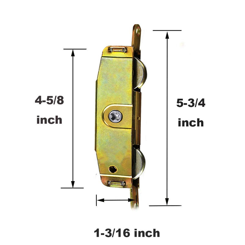 Heavy Duty Sliding Patio Door Roller Assembly 1-1/4 Inch Steel Ball Wheel Bearing, Side Adjustable,2 Pack