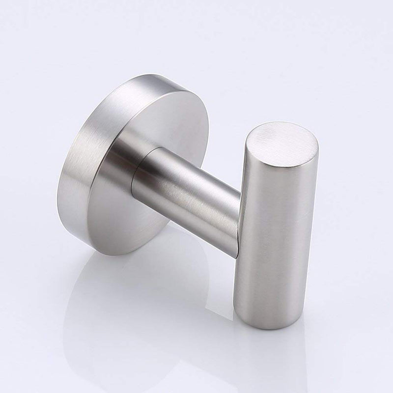 SEIDO Towel Hooks for Bathrooms, Brushed Nickel Towel Hook Wall Mounted, SUS 304 Stainless Steel Bathroom Towel Hook for Bathroom/Kitchen/Garage, 2pc 2 Pack