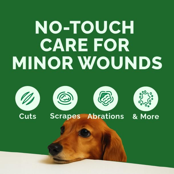 Dog Skin Repair Spray | Fast-Acting No-Touch Spray for Minor Wounds, Scrapes, Abrasions & Sores | Supports Skin & Fur Recovery | Natural Ingredients
