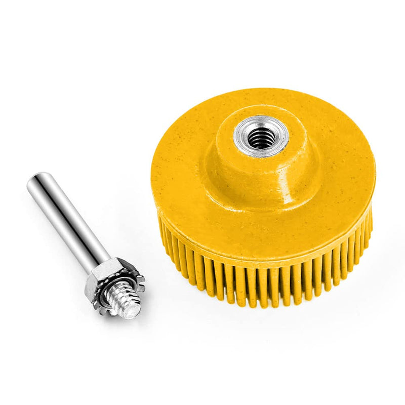 6 Pack 2 Inch Bristle Disc Grit 50# 80# 120# with 1/4" Shank Attachment Abrasive Coating Removal Disc for Metal (6, 2 inch) 6