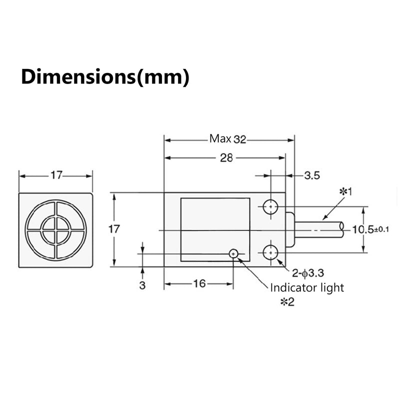 Inductive Proximity Sensors DC 10‑30V Proximity Switch 3 Wire 5mm Detection Distance NPN Inductive Proximity Switch for Detecting Metal TL-Q5MC1-Z Proximity Switch