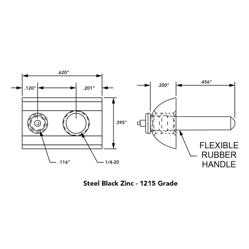 8020, 3376, 10 Series, 1/4-20 Steel Roll in T Nut with Flex Handle - T Slot T-Nut Accessories for T Slot 80/20 Aluminum Extrusion - Hardware Nuts (15 Pack) 15