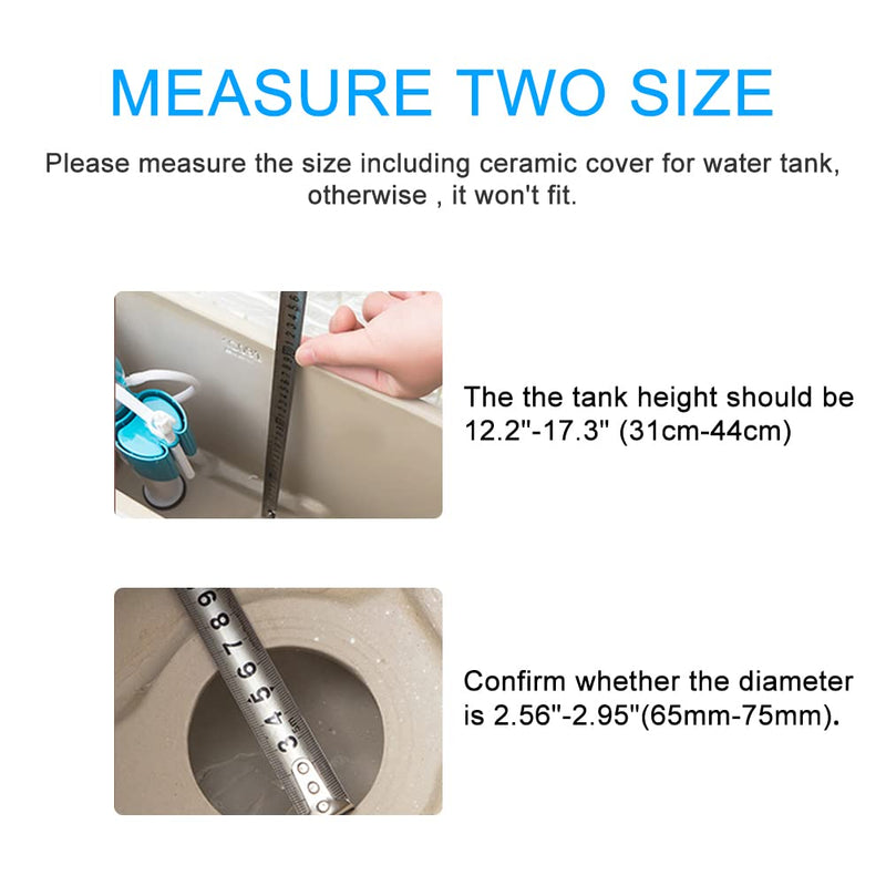 2 Inch Toilet Flush Valves, Toilet Repair Kit Dual Flush Valve Replacement Fit for One Piece Toilet Top Push Button Valve(One Piece Toilet 10.8" Height) One Piece Toilet 10.8" Height