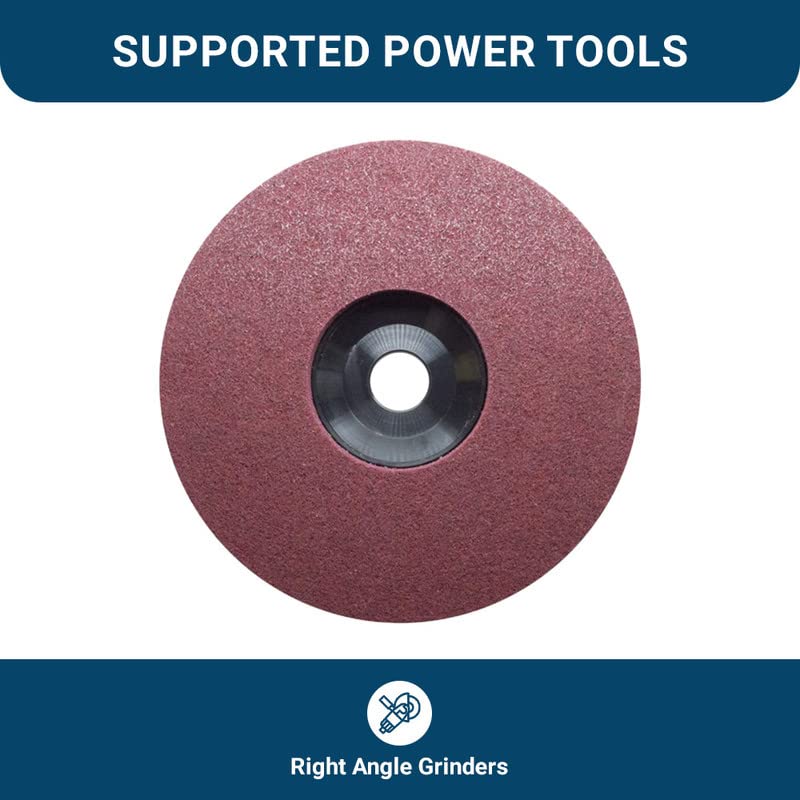 Benchmark Abrasives 4-1/2" Diameter Surface Preparation Non Woven Discs with 7/8" Arbor for Die Grinder Surface Grinding Polishing Burr Finish Rust Paint Removal (Pack of 10) (Maroon - Fine) Maroon - Fine
