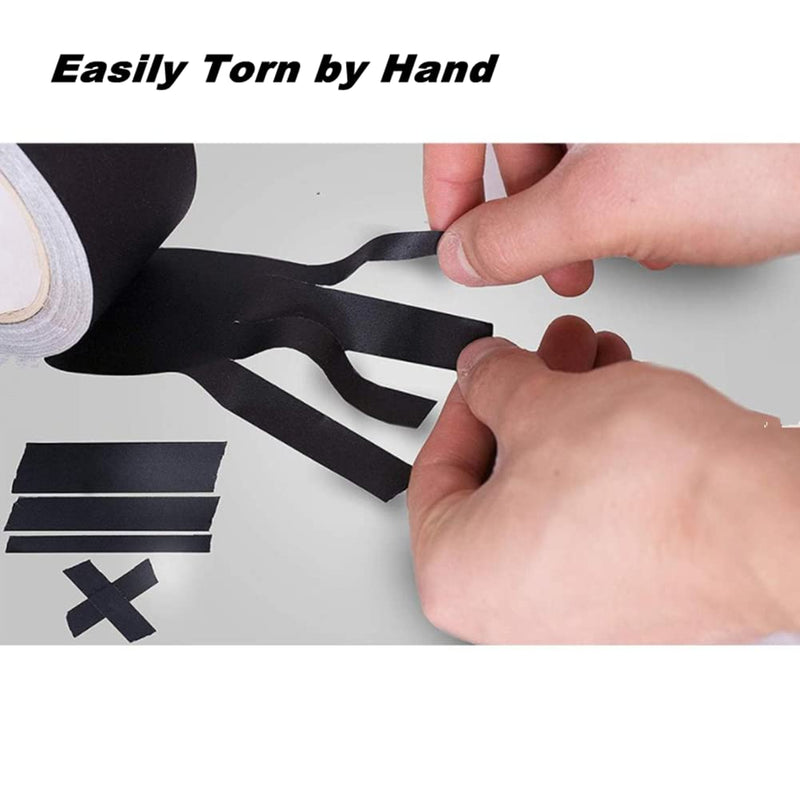Cloth Bookbinding Repair Tape Cloth Book Repair Tape 2 Inch by 33 Feet Self Adhesive Non Reflective Cloth Tape for Old Books Antique Books Daily Supplies (Black) Black