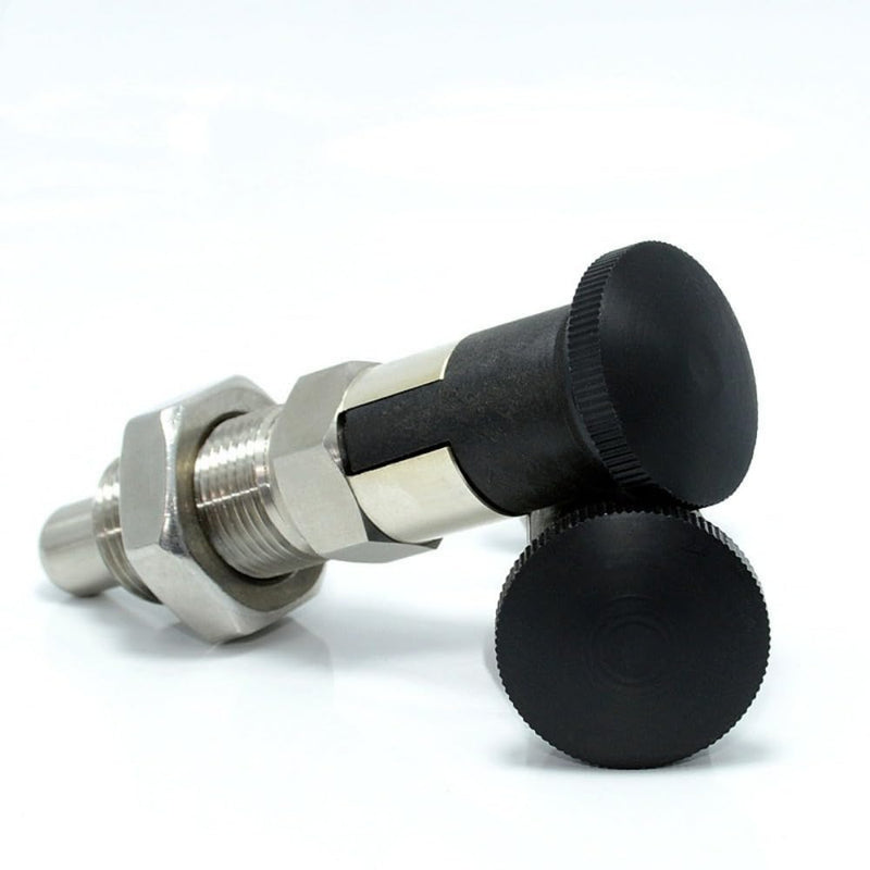 2PCS Stainless Steel Plunger Pin Tool Chest Toolbox Locking Plunger Hand Retractable Spring Plunger Self Locking Indexing Plunger Spring Loaded Plunger Knob Quick Release Pull Ring Pin Fine Teeth M16
