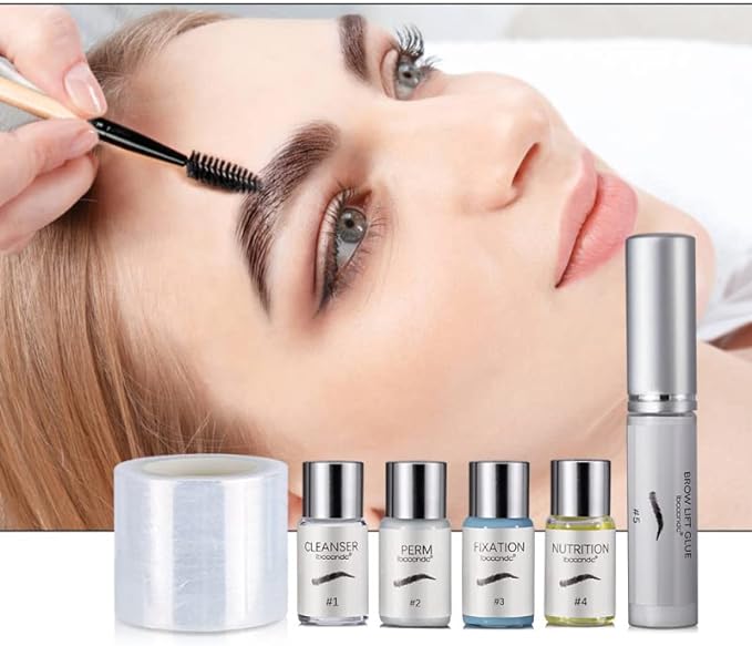 Yicdfur Eyebrow Perm Set Eyebrow Lamination Glue Kit Makeup Tool Household Eyebrow Lift, Lotion Liquid Set, Professional Eyebrow Lift, Styling Kit, Eyebrow Design, Sustainable, Waterproof and Sweatproof - NewNest Australia