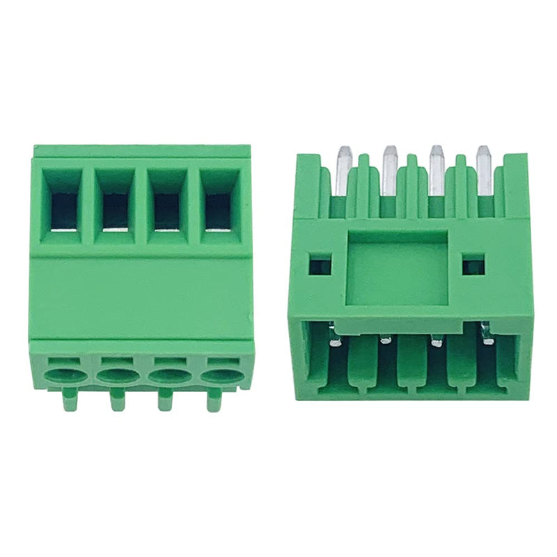 5Set 4-Pin 125V 4A 2.54mm 0.1" Pitch PCB Mount Screw Terminal Block Connector for 26-18AWG Cable 2.54mm-4-Pin