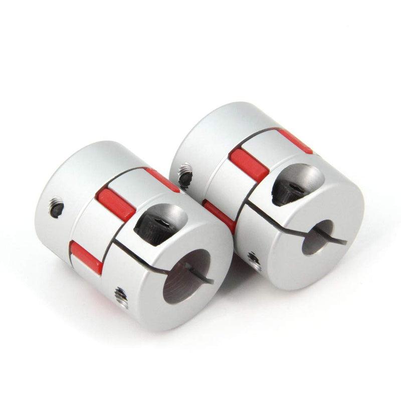 Zeberoxyz 2PCS 8mm to 12mm Aluminium Plum Flexible Shaft Coupling Diameter25mm Length30mm 8x12mm Motor Connector Flexible Coupler for 3D Printer CNC Machine and Servo Stepped Motor（8x12mm） D25 L30