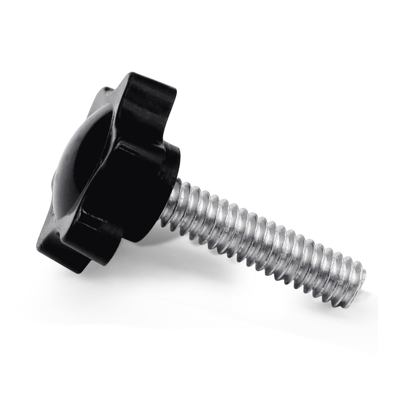 Xadnitu 10 Pieces 1/4''-20-1'' Thread Knob Plastic Star Shaped Nut Clamping Male Handle Tightening Screw Knobs for Replacing Umbrella Base 1/4''-20 x 1L