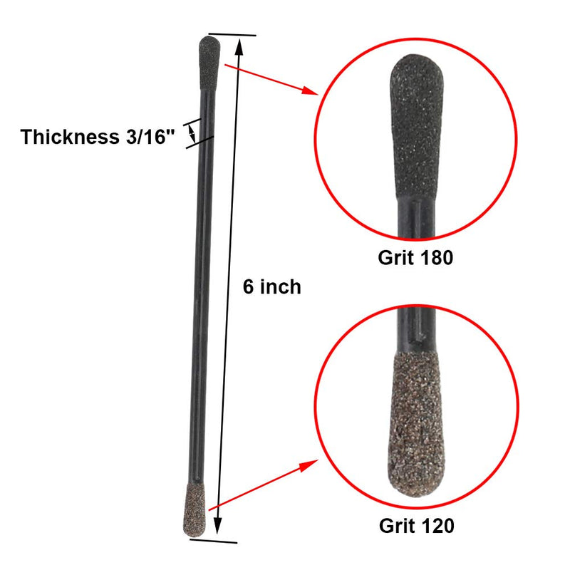 SCOTTCHEN Sanding Sticks Matchsticks Fine Detailing Sanding Grits 120/180 and 400/800-10 Pack 10 Pack