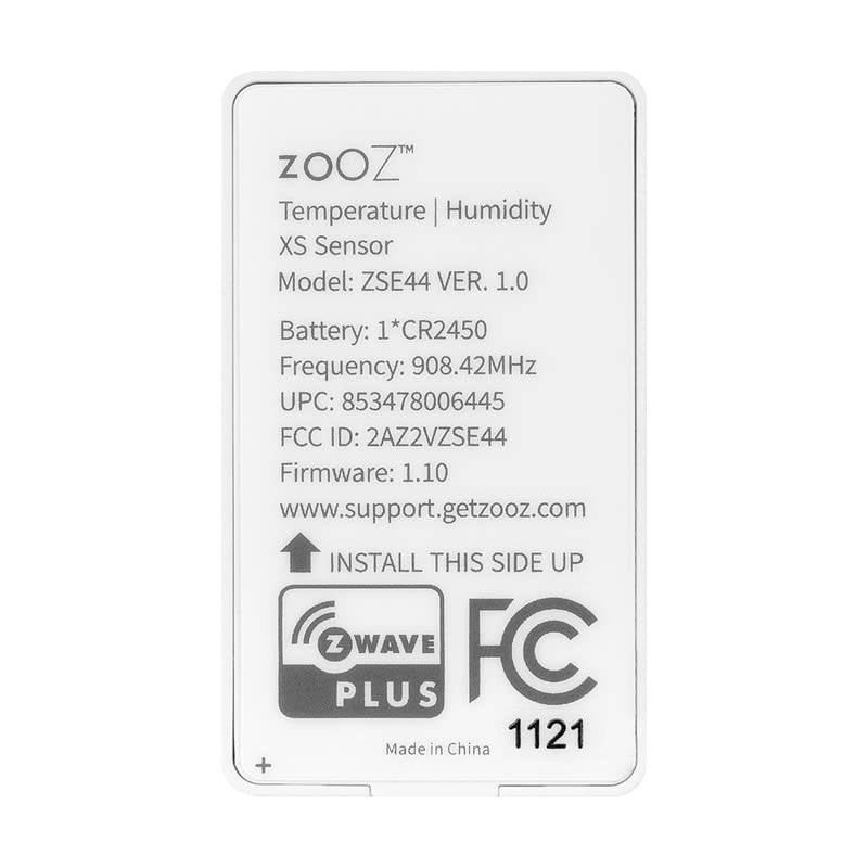 Zooz 700 Series Z-Wave Plus Temperature | Humidity XS Sensor ZSE44. Hub Required (Sold Separately). Compatible with SmartThings, Hubitat, and Home Assistant (Z-Wave JS).
