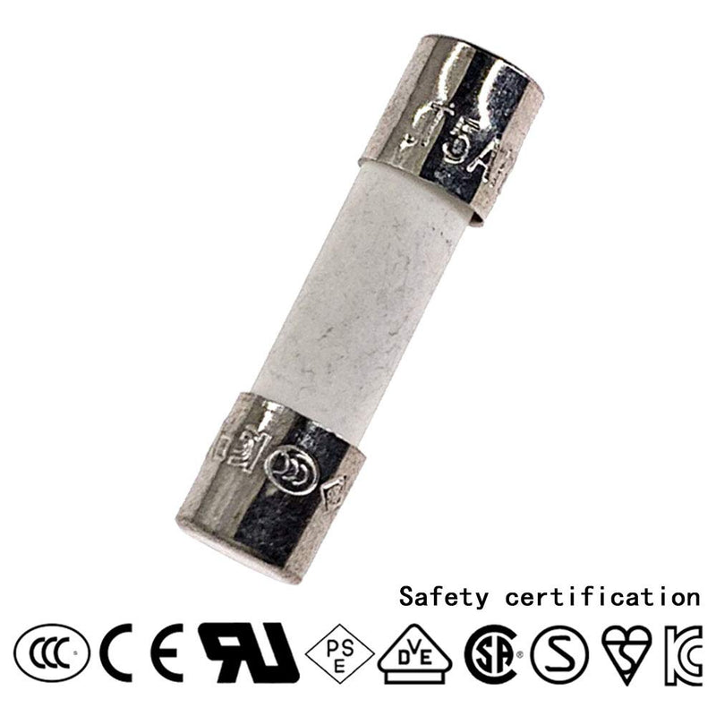 10PCS Ceramic fuses T5AH250V Slow-Blow 5x20mm/0.197"x0.787" 5AMP 250V (T5A) T5A