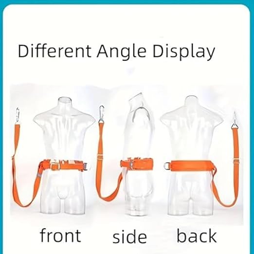 Trsmima Safety Belt with Adjustable Lanyard and Updated Waist Pad - Tree Climbing Belt Harness - Safety Lanyard Fall Protection- Fall Arrest Kite Climbing Lanyard,Ladder Safety Harness