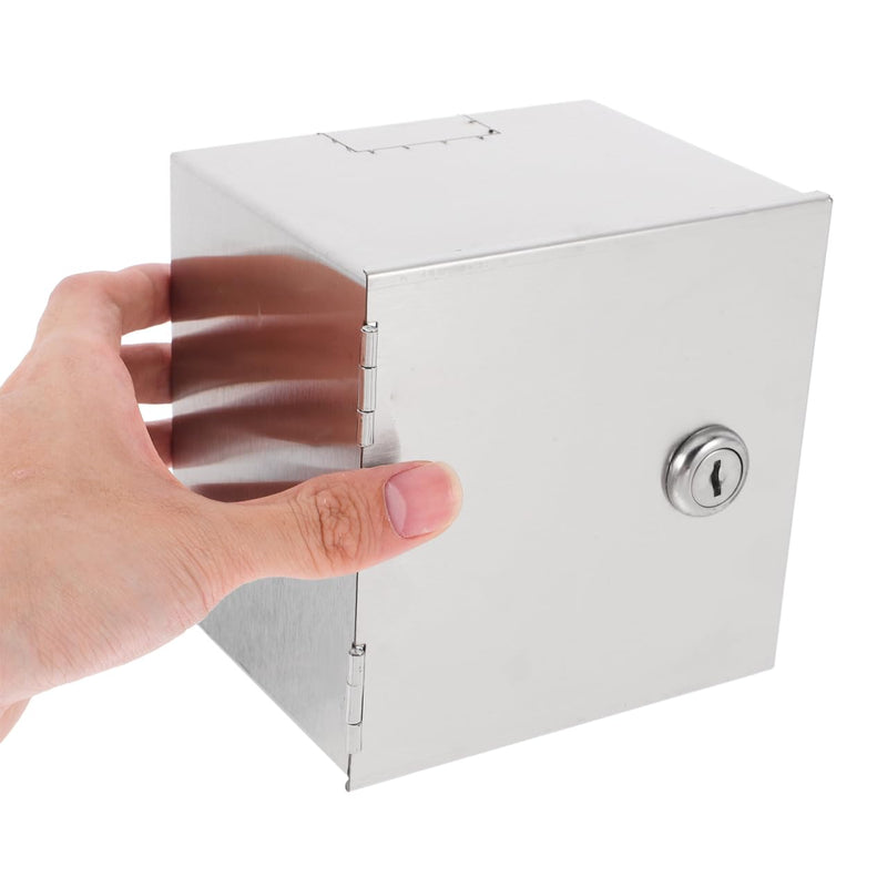 SEWACC Heavy-duty Stainless Steel Electric Outlet Security Box Lockable Weatherproof Socket Cover For Outdoor Use Anti-theft Electrical Box For Safety