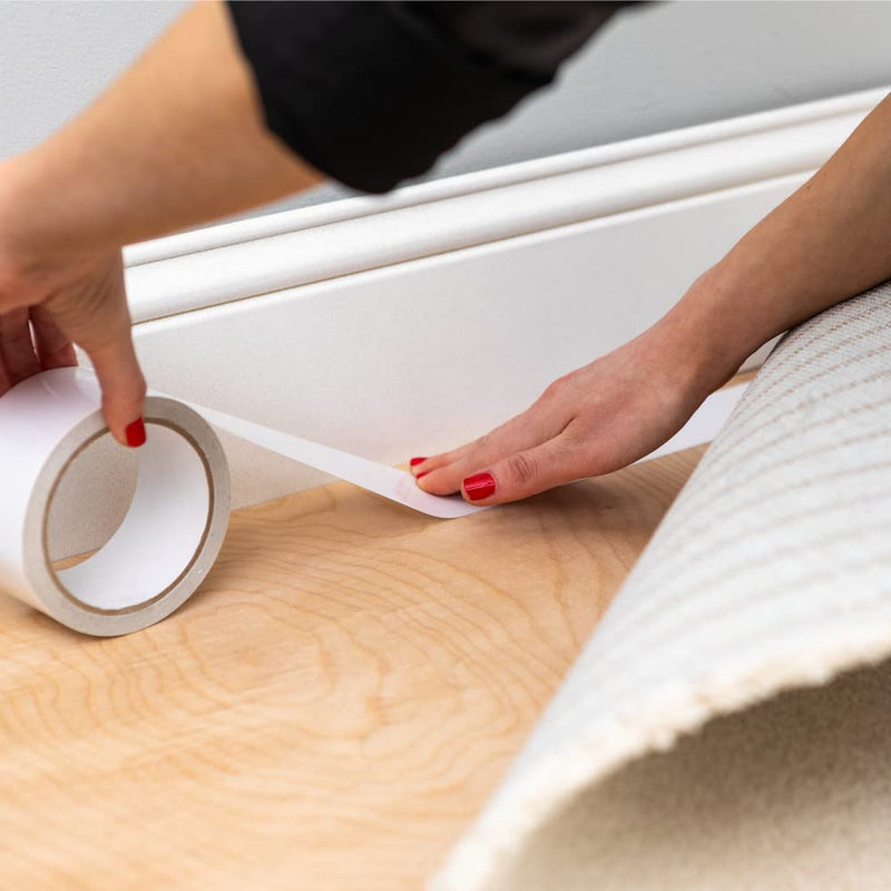 Duck Brand Indoor/Outdoor Carpet Tape, 1.41 in x 42 Feet, White, 6 Rolls 1.41-Inch x 42 Feet (Pack of 6)