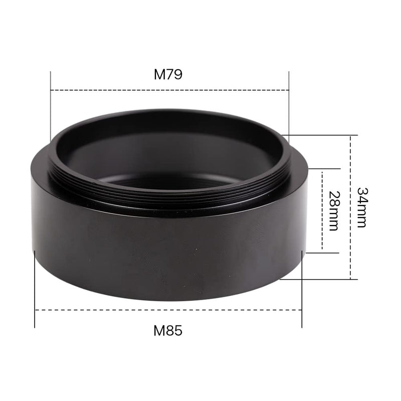Cloudray F-theta Lens Adjust Mount Male Thread Height 34mm for Thread M85 M79 Fiber Laser Marking Machine M79-M85 H34(For Fiber Marking)