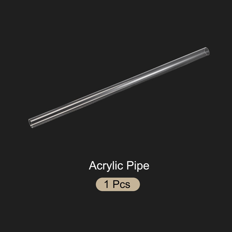 12" Clear Plastic Rigid Pipe 18mm x 22mm(0.7" x 7/8") Acrylic Tube Round Polycarbonate Tubing, [for Plumbing, Hydraulics, Aquarium, DIY] 1 0.7" x 7/8"