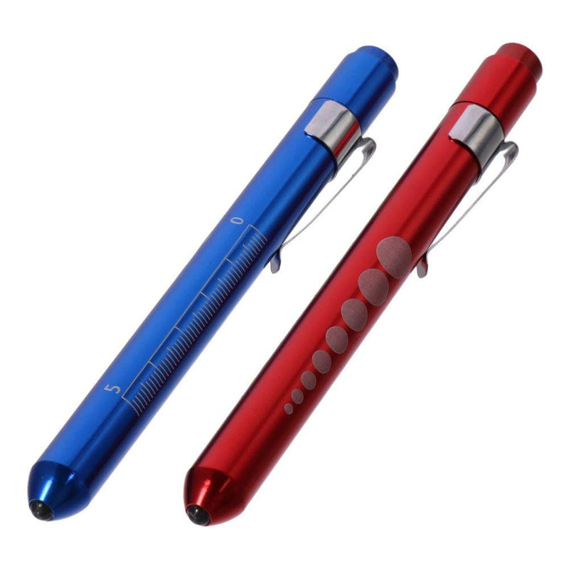 Pupil Check Pen Light Red, Blue Professional White Light Medical Pen Light Lightweight LED Diagnostic Lamp Nurse Student Doctors(Blue)