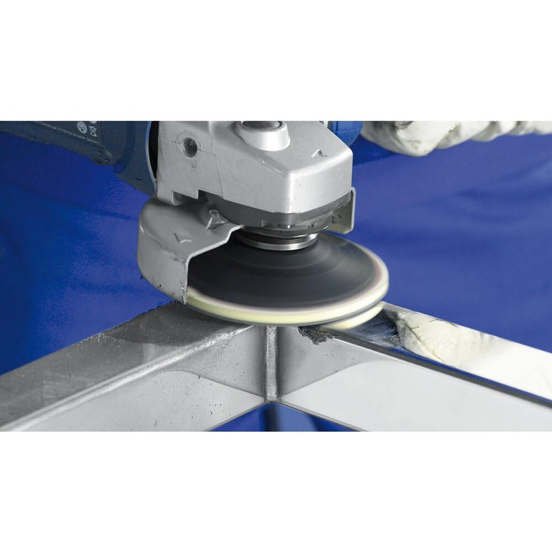 PFERD COMBICLICK Felt Disc, 5 pc. | 4-1/2 inch dia. | 48705 - for pre-polishing and high-gloss polishing with an angle grinder, works with polishing paste bars