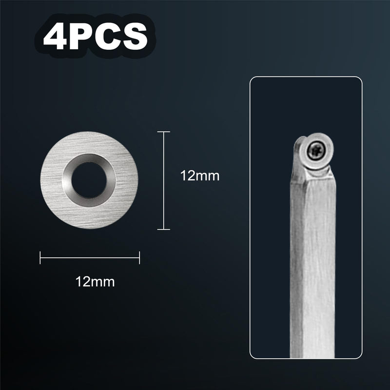 35Pcs Tungsten Carbide Cutters Inserts Set,Lathe Tools for Wood Lathe Turning Tools,Supplied with Screws and Screwdriver Silver: 35pcs