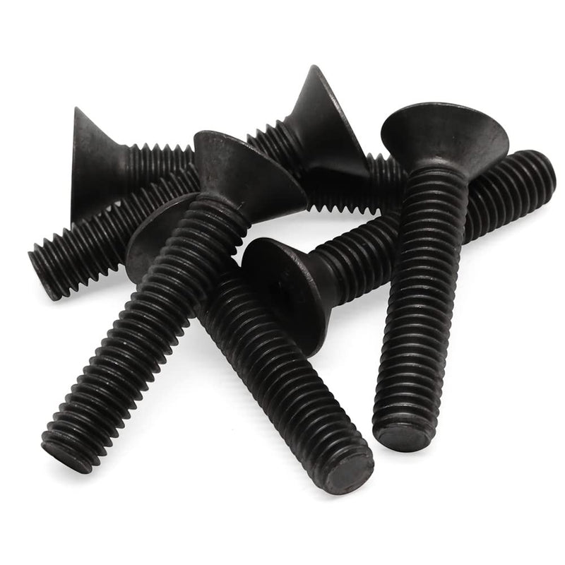 3/8-16 x 1 Flat Head Socket Cap Screws Countersunk Bolts Countersunk Bolts, Alloy Steel Grade 10.9, Fully Threaded, Black Oxide, 20 PCS 3/8-16 x 1"