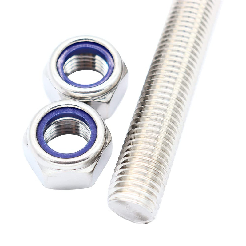 M6x250mm Fully Threaded Rod Studs Long Metric Threaded Screw 304 Stainless Steel Right Hand Threads All Threaded Rod Studs for Anchor Bolts Clamps Hangers U-Bolts 2 Pack M6*250mm