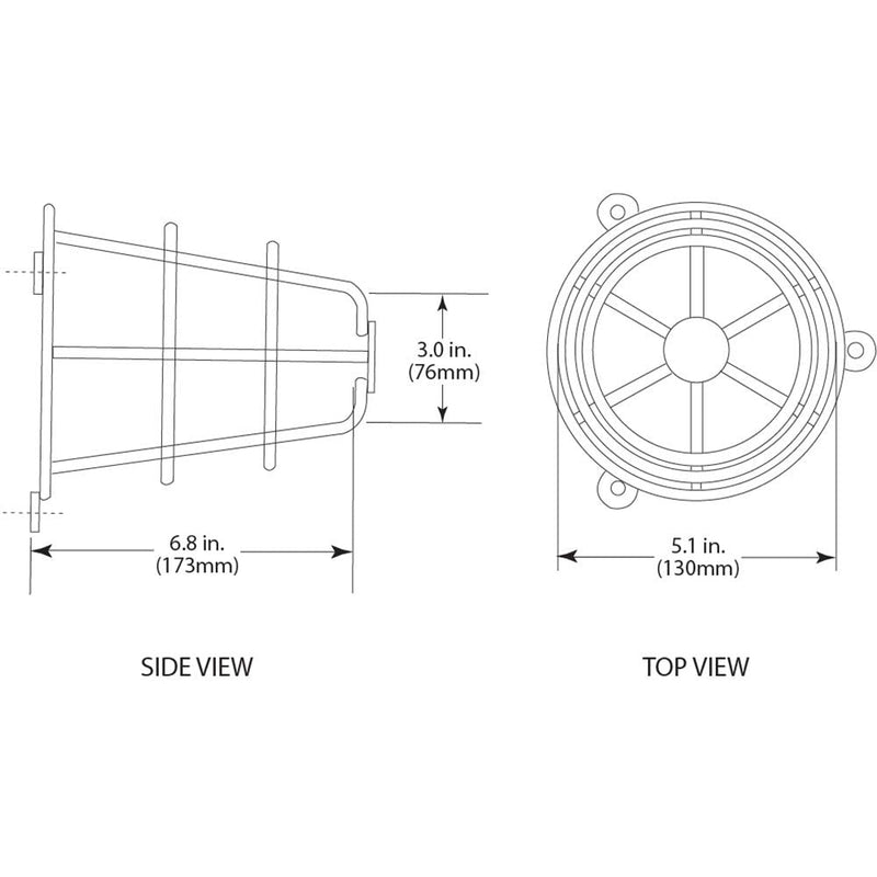 Safety Technology International, Inc. STI-9664 Beacon and Sounder Steel Wire Cage, Approx. 3.86" Width x 6.18" Depth