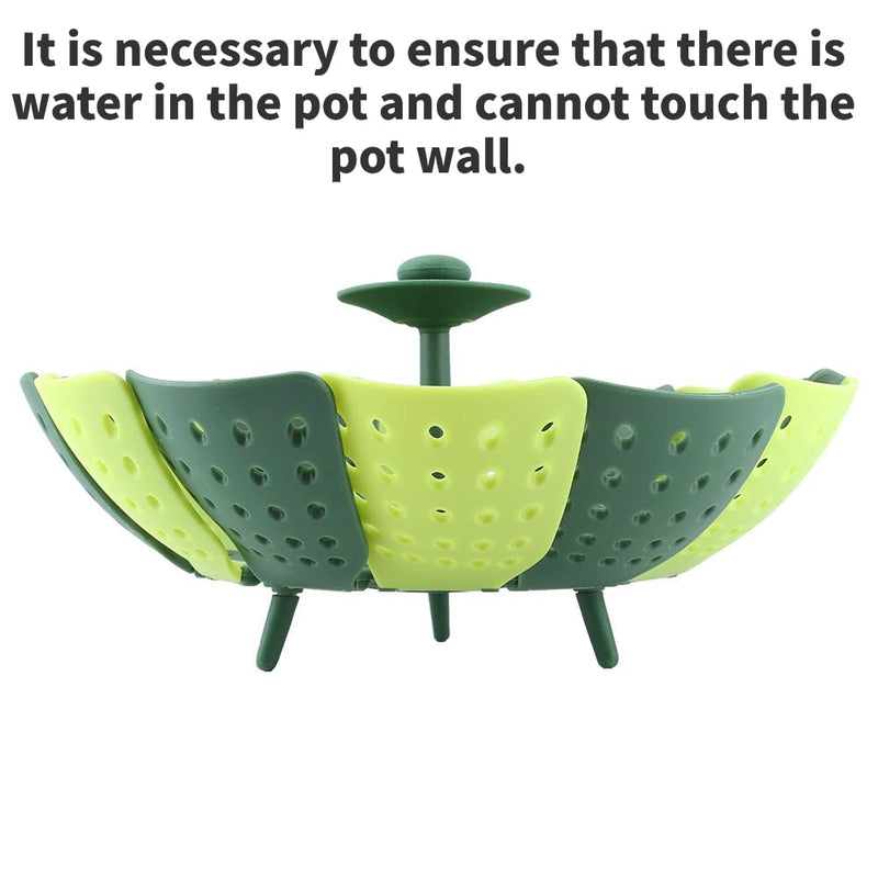 2pcs Foldable Steamer Basket,Silicone Vegetable Steamer Basket,Food Steamer,Pot Steamer Basket High Temperature Resistant Cooker Dish Steamer Basket For Steaming Fruit