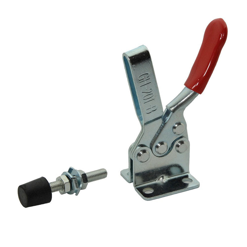 4 PCS Toggle Clamp 201B Hand Tool 198Lbs Holding Capacity Antislip Horizontal Quick Release Heavy Duty
