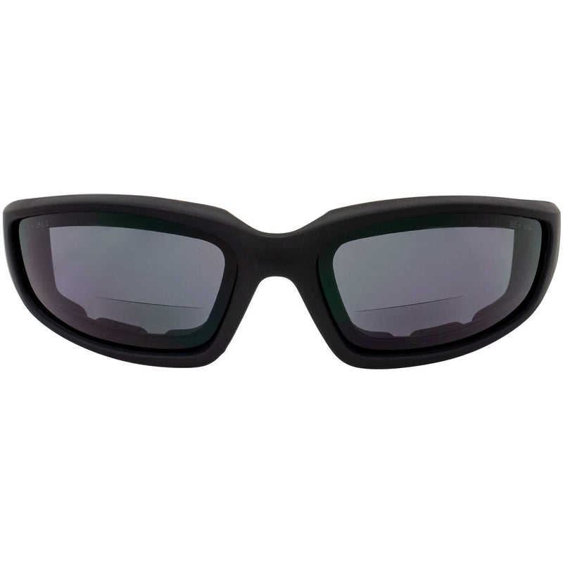 Birdz Eyewear Oriole Bifocal Safety Motorcycle Sunglasses 3 Pairs Black Frames 1.5 Clear & Smoke Lenses Carry Bag (Clear & Smoke)