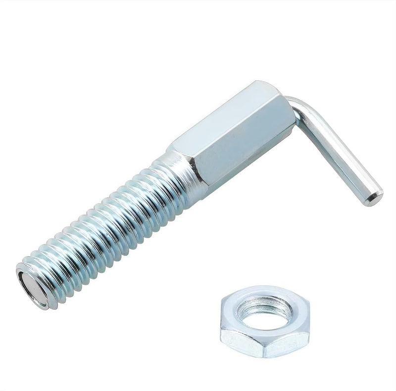 4 Pcs Retractable Indexing Plunger Pin, M12 Carbon Steel Spring Plunger Spring Loaded Latch Telescopic Locking Pin L-Shaped Positioning Pin with Nut for Industrial Equipment 4