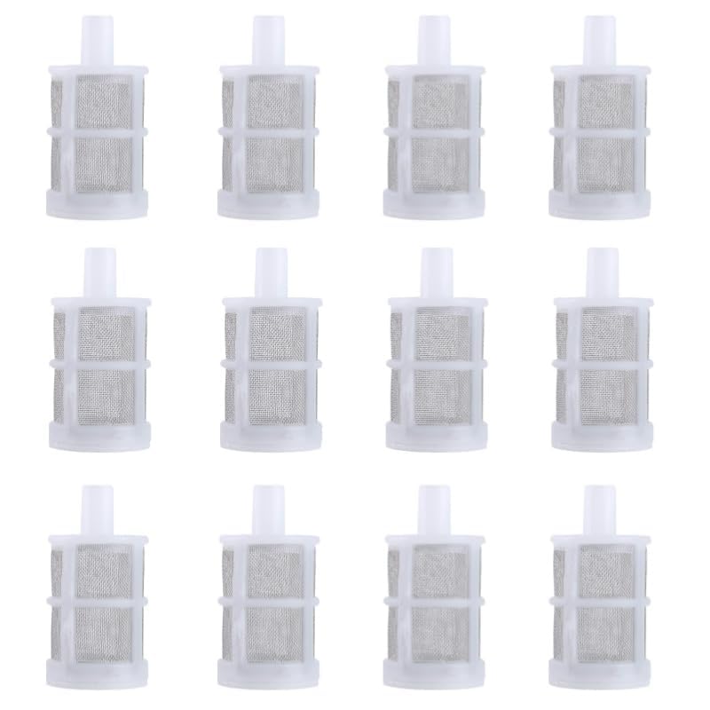 Hose Connection Filter,Spray Internal Filter,Fish Tank Water Pump Suction Strainer,Removable,Tea Set,Fish Tank,Water Pump,Industrial Equipment(12 Packs) (Size:1/4''inch (8MM)) Size:1/4''inch (8MM)