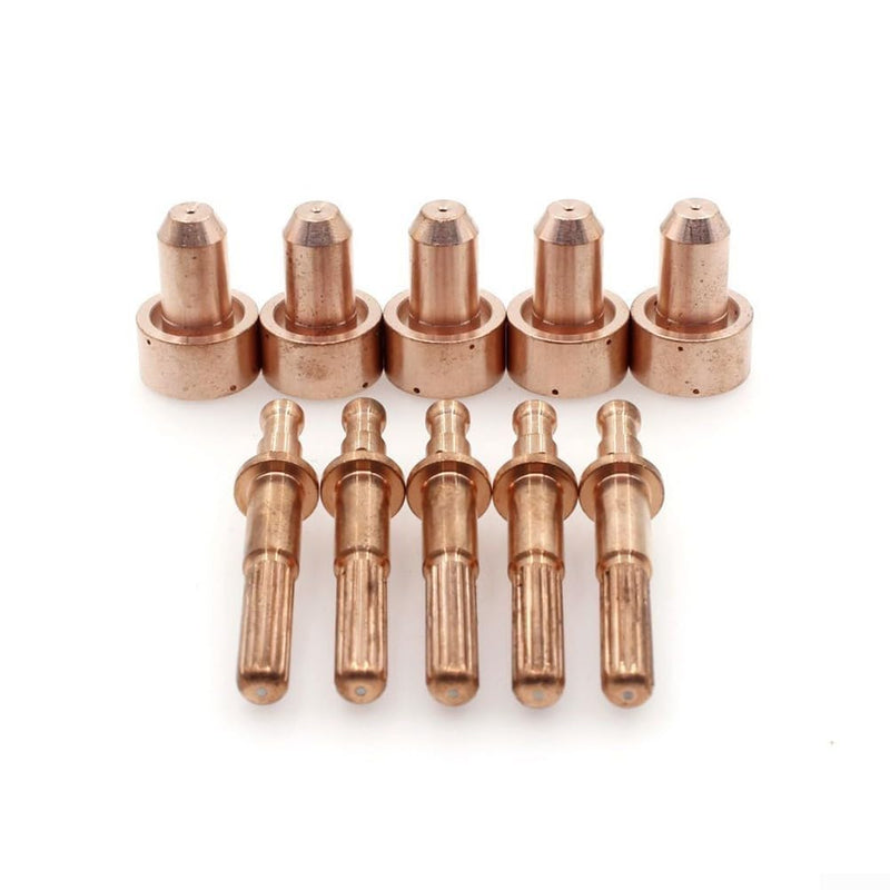 10Pcs Plasma Electrode 64006514 & Tip 64006510 60A For Radnor For MasterCut MC60 MC100 Torch Replacement Parts,Cutting Nozzle