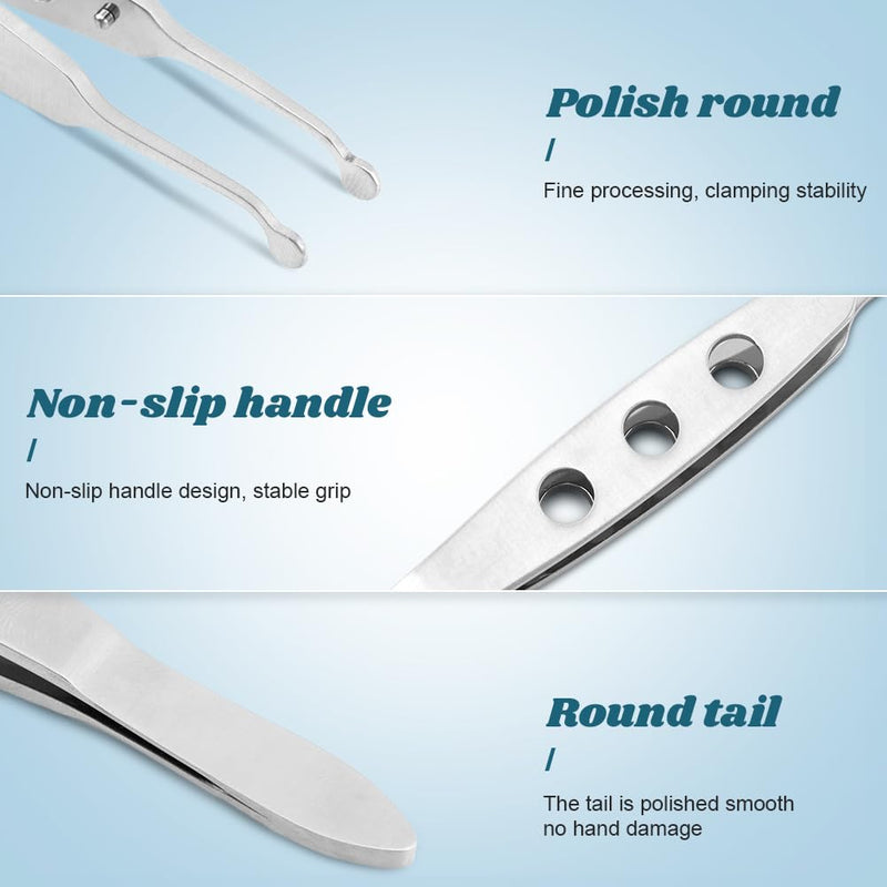 Meibomian Gland Expressor, Stainless Steel Eyelid Massage Tweezer with Positioning Pin, Eyelid Gland Blockage Unblocking Physiotherapy Tools, Eyeli-d Expressor for Dry Eyes(SIZE:3x3mm/0.12x0.12inch) 3x3mm/0.12x0.12inch