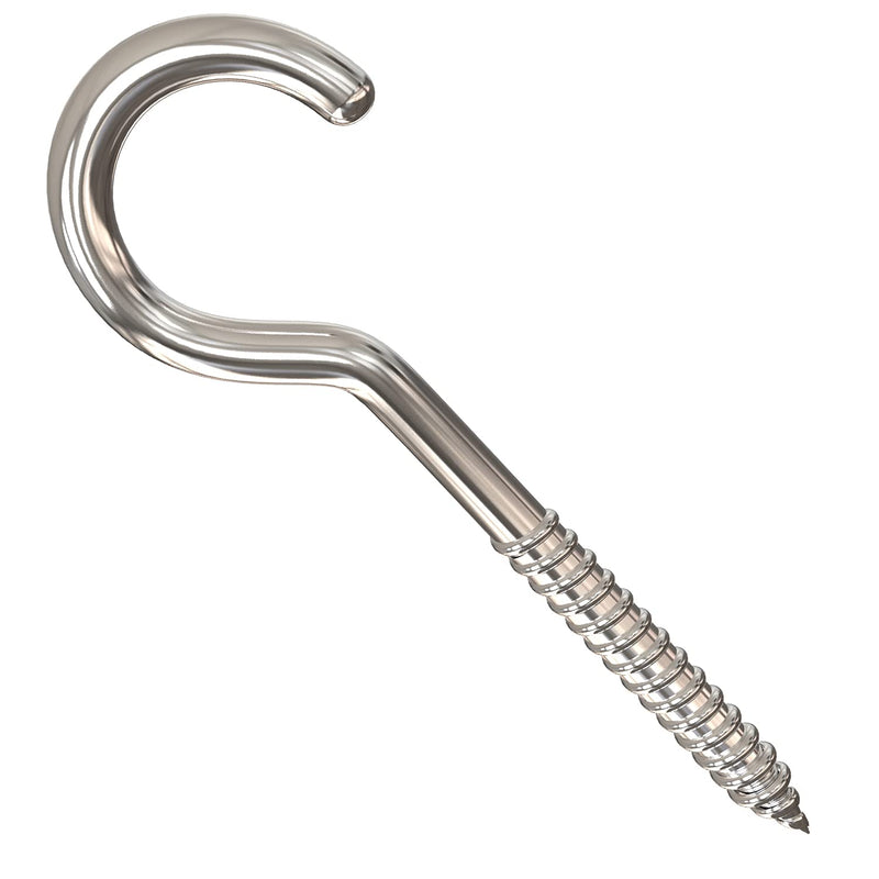 4 Inch Heavy Duty Large Screw Hook Ceiling Hook Cup Hook Silver 10 Pcs 4 Inch