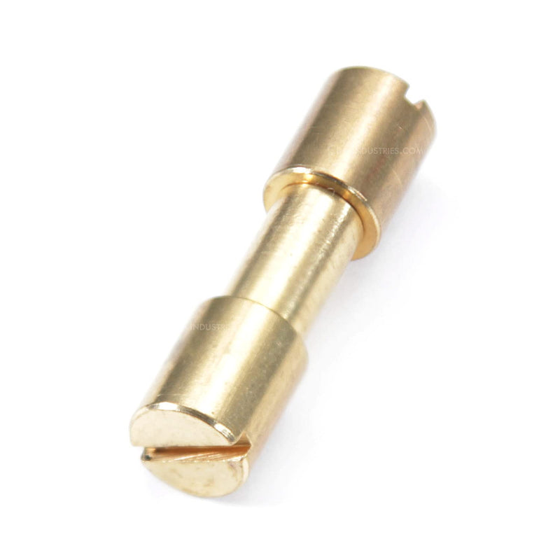 Corby Bolt Fasteners (10 Pack) with Step Drill for DIY Handles & Knife Handle Repair - USA Size (0.250 x 0.186 x 1.0 Inch) - (Brass) - for Full Tang Fixed Blades Corby Bolt (0.250 x 0.187 x 1.0 Inch) (10 Pack)(Brass) + (1)(Step Drill)