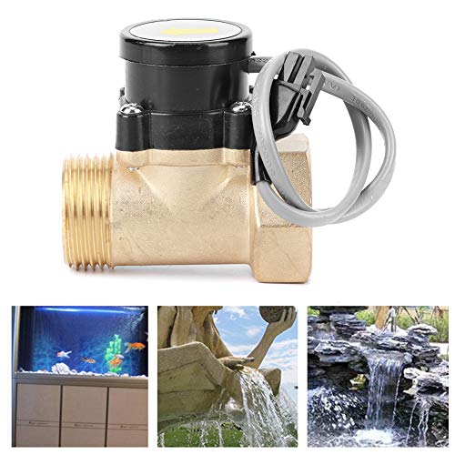 Water Pump Flow Sensor, HT30 11 110V G1" Thread Water Flow Sensor Switch Brass Electronic Pressure Automatic Control Switch for Booster Pump,Control Switch