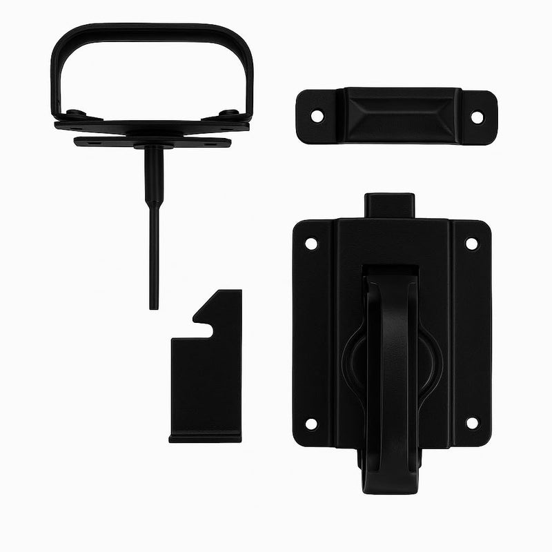 National Hardware N101-576 Swinging Door Latch, Heavy Duty, Interior & Exterior Use, Coated with WeatherGuard Protection, Black 3/4"