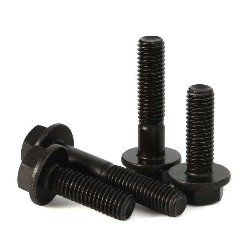 M8 x 25mm Flanged Hex Head Bolts Flange Hexagon Screws, Full Thread, Alloy Steel, Black Oxide Finish, Quantity 15 M8-1.25 x 25mm (15 PCS)
