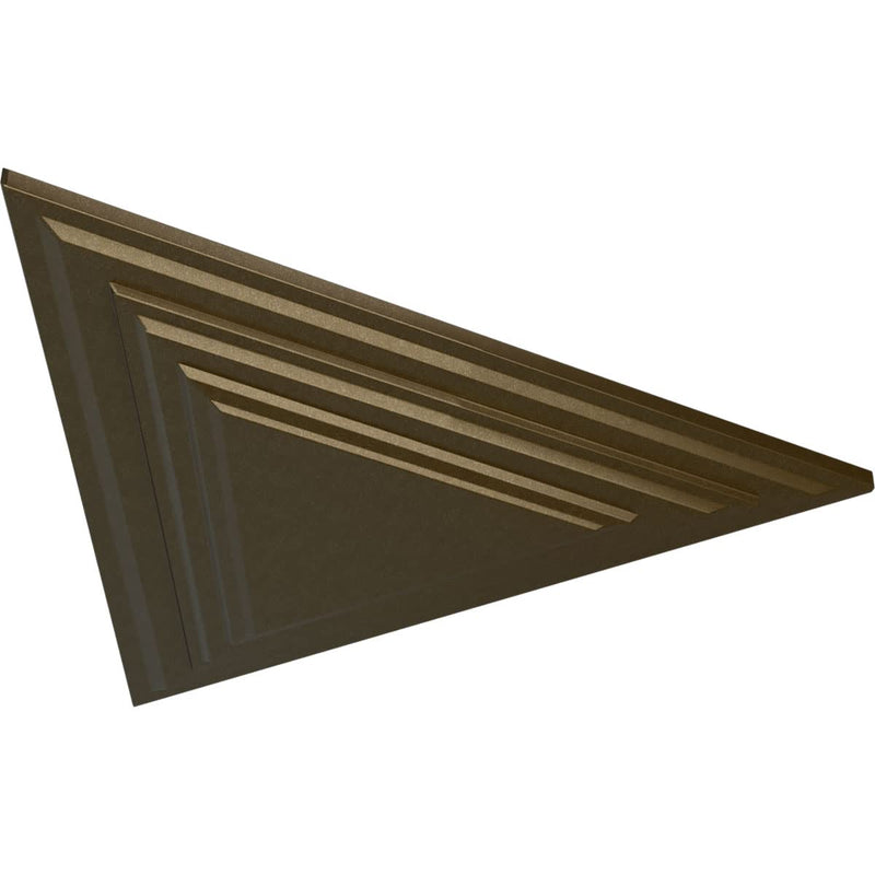 19"W x 16 5/8"H x 1 1/8"P Triangle Ceiling Medallion, Hand-Painted Brass