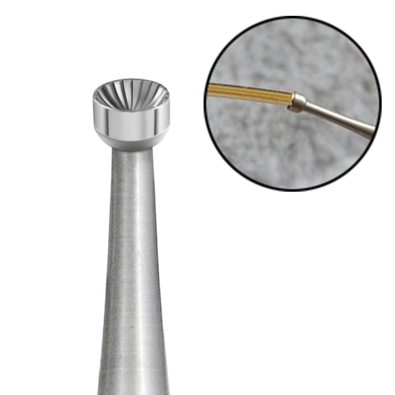 4 Pcs Round Cup Burr, 3/32'' Shank Wire Rounder Bits with Hand Drill Wire Twisting Tools(Burr Size: 1mm/1.4mm/1.8mm/2.3mm)