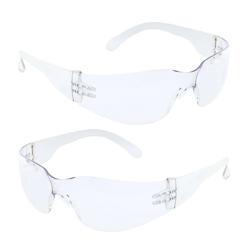Clear Safety Glasses - Bulk 24 Pack - ANSI Z87.1 Impact Resistant Polycarbonate Lens - Protective Wrap Around Eyewear