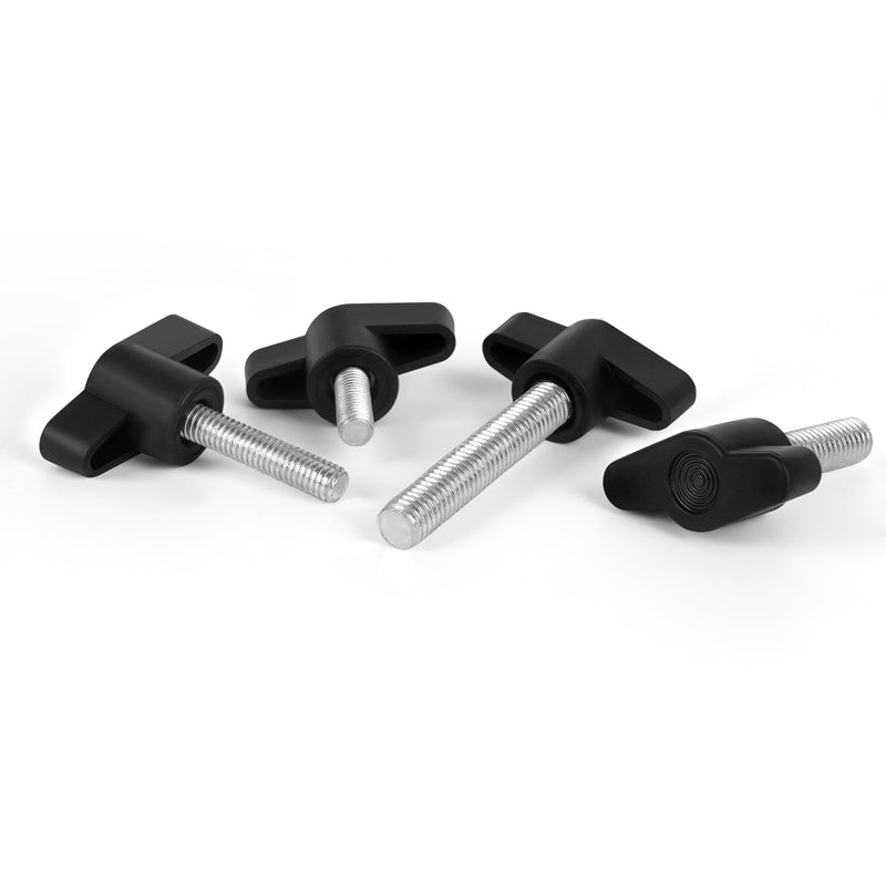 M6 x 15mm Z Type Handle Thumb Screws Plastic Head Mechanical Handle Bolts T-Shaped Wing Adjustable Knobs Carbon Steel, 5 PCS M6 x 15mm