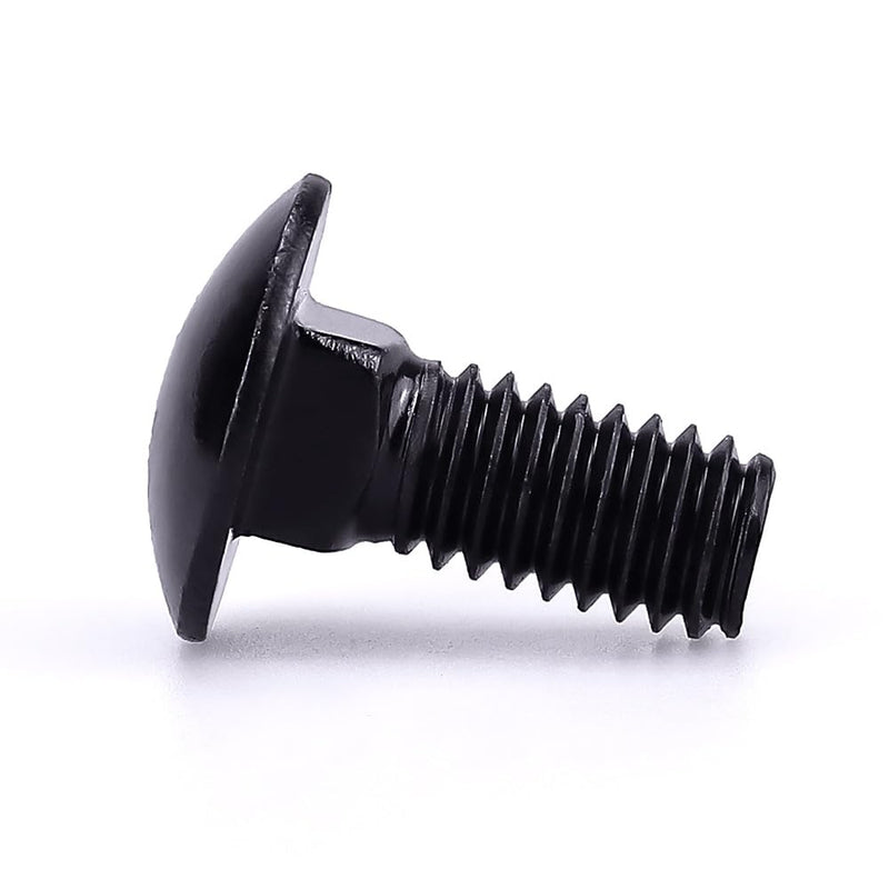 1/4-20 x 3/4" Black Steel Carriage Bolts, 304 Stainless Steel 18-8, Round Domed Head Square Neck Carriage Bolts Screws, Coarse Thread UNC, 25 PCS 1/4-20 x 3/4"